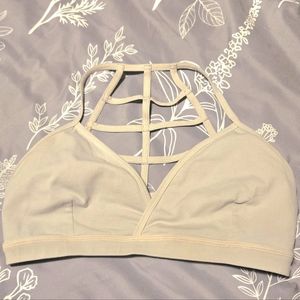 Cream Born Primitive Uncaged Strappy Sports Bra